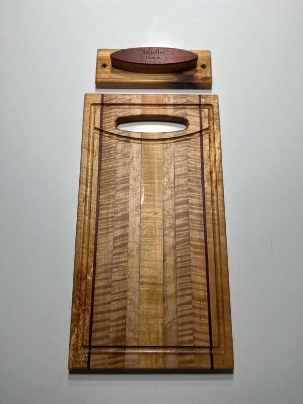 IMG_4746 Maple/Blood Wood 2 Stripe 9"x16.5" x 3/4" SKU #2