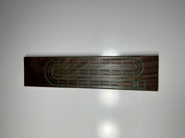 Cribbage Boards-Walnut/Epoxy-Green